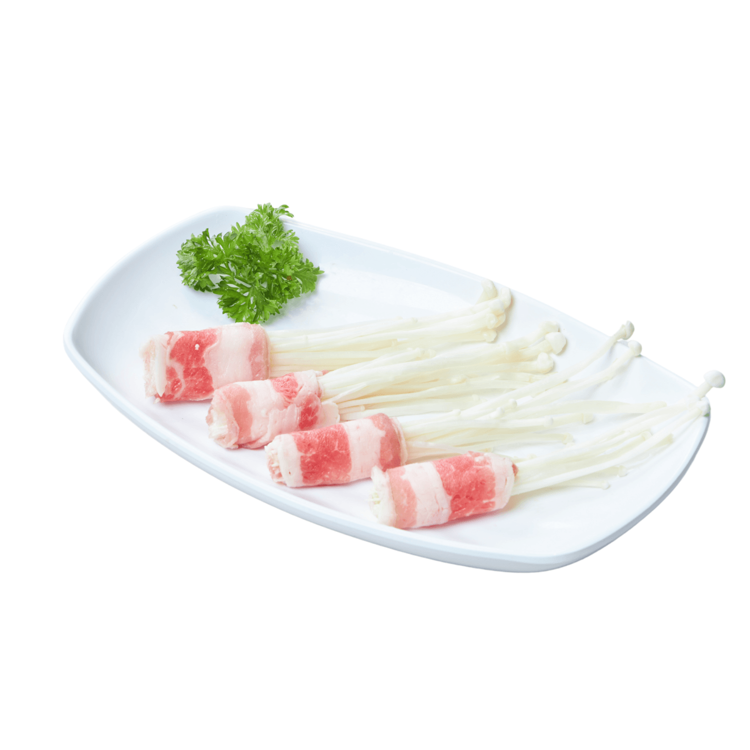 BA CHỈ HEO CUỘN NẤM KIM CHÂM